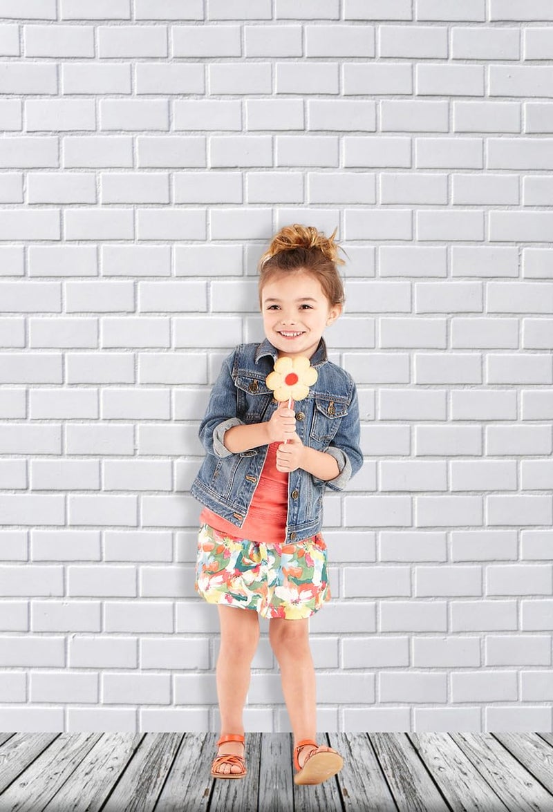 AOFOTO 3x5ft White Brick Wall Photography Background Old Wooden Floor Backdrop Adult Kid Boy Girl Baby Man Woman Artistic Portrait Photoshoot Studio Props Video Drape Wallpaper - Image 5